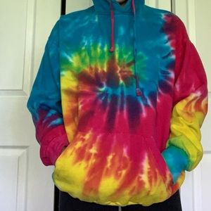 rainbow tie dye hoodie